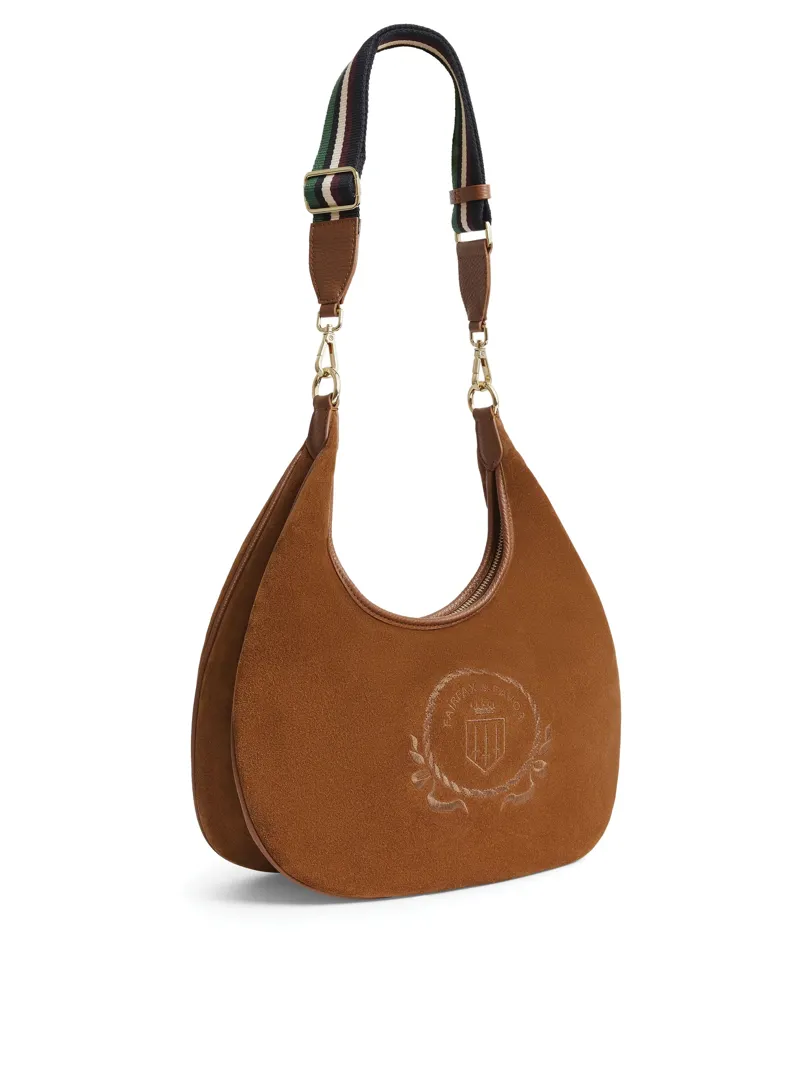 Fairfax and Favor Richmond Hobo Bag Tan Suede-2